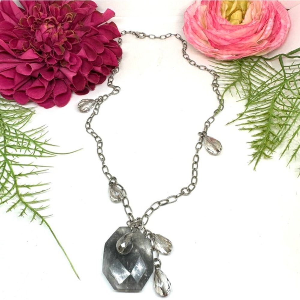 NEW⚜️Smoky Quartz & Crystal Beaded Necklace